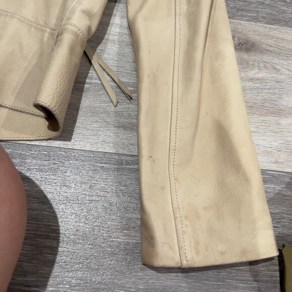 Roberto Cavalli Tan Leather Jacket Size 40 - Picture 6 of 10